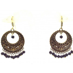 Golden Oxidized Earring Jhumka Jhumki Ethnic Jewelry Drop Chandelier Dangle AE15